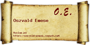 Oszvald Emese névjegykártya